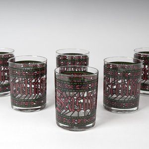 Houze Vintage Season's Greeting Glass Tumblers (Set of 6)
